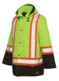 WORK KING INSULATED PARKA WITH REFLECTIVE,(YELLOW)