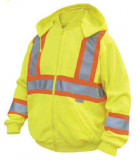 WORKKING HI-VIS HOODIE,(YELLOW)