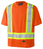 BIRDSEYE SAFETY TEE,SHORT SLEEVE,(ORANGE)