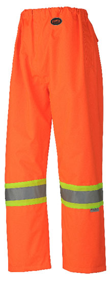 HI-VIZ WATERPROOF PANTS,ORANGE WITH REFLECTIVE STR