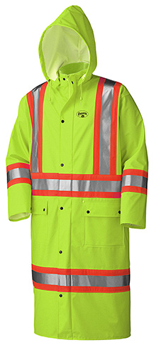 PIONEER "FR" LONG RAIN COAT, (YELLOW)