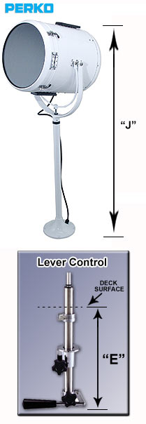 10" HIGH PEDESTAL SOLAR-RAY SEARCHLIGHT