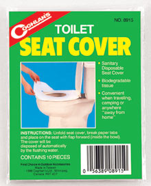 COGHLANS DISPOSABLE TOILET SEAT COVER