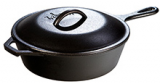 LODGE 3QT CAST IRON COVERED DEEP SKILLET