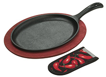 LODGE CAST IRON FAJITA SET