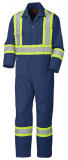 PIONEER COVERALLS,NAVY 4" REFLECTIVE