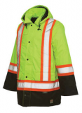 TOUGH DUCK INSULATED PARKA WITH REFLECTIVE,(YELLOW)