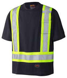 BIRDSEYE SAFETY TEE,SHORT SLEEVE (BLACK)