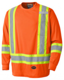 BIRDSEYE SAFETY TEE,LONG SLEEVE(ORANGE)