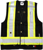 VIKING FLAME RETARDANT SURVEYOR VEST,(BLACK)