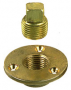 BRASS GARBOARD DRAIN PLUG - 1/2" SQUARE HEAD