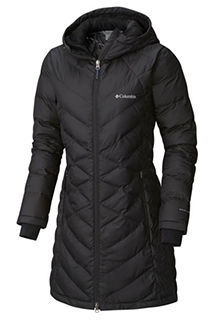 COLUMBIA LADIES HEAVENLY LONG HOODED JACKET (BLACK)