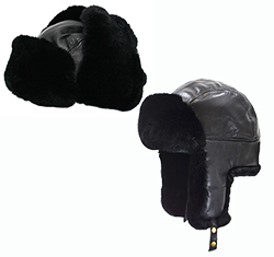 RABBITT AVIATOR HAT (BLACK)