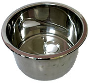 STAINLESS ROUND SINK (10 1/4" DIA.)