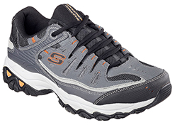 SKECHERS MENS AFTERBURN-EXTRA WIDE (CHARCOAL)