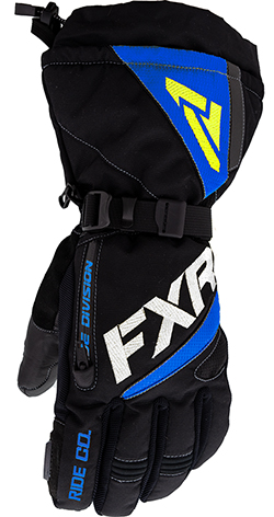 FXR MENS FUEL GLOVES (BLUE/HIVIS)