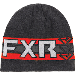 FXR TEAM BEANIE (CHARCOAL HEATHER/RED)