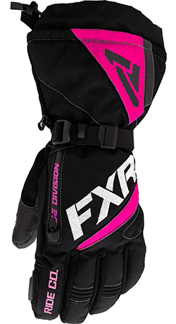 FXR LADIES FUSION GLOVE (BLACK/FUCHSIA)