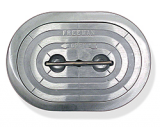 15" X 24" FREEMAN OVAL HATCH (ALUMINUM RING)