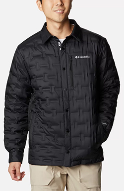 COLUMBIA MENS DELTA RIDGE SHIRT JACKET (BLACK)