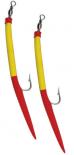 BAITED HOOKS C/W SWIVEL (RED/YELLOW)