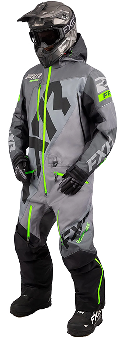 FXR CX MONOSUIT (BLACK/CHAR/LIME) 