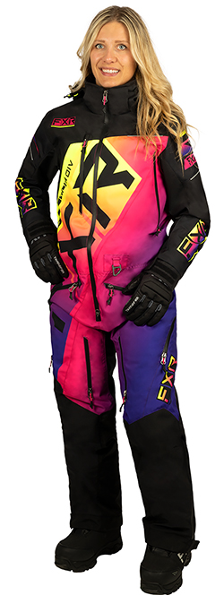 FXR LADIES CX MONOSUIT (BLACK/NEON FUSION)