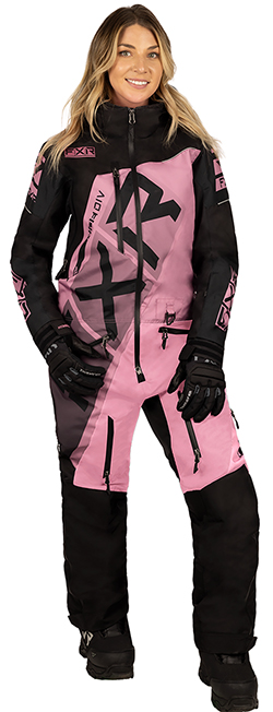 FXR LADIES CX MONOSUIT (BLACK/DUSTY ROSE)