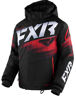 FXR CHILDRENS/YOUTH BOOST JACKET (BLACK/CHARCOAL/RED)