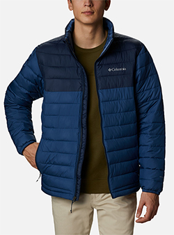 COLUMBIA MENS POWDER JACKET (NIGHT TIDE)