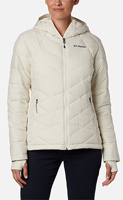 COLUMBIA LADIES HEAVENLY HOODED JACKET (CHALK)