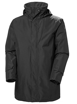 HELLY HANSEN MENS DUBLINER INSULATED LONG JACKET (BLACK)