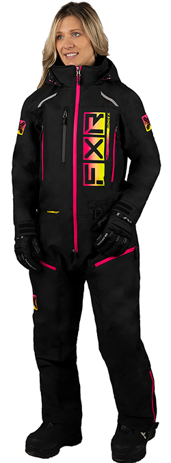 FXR LADIES RECRUIT INS. MONOSUIT (BLACK/RASBERRY)