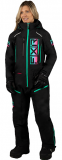 FXR LADIES RECRUIT INS. MONOSUIT (BLACK/MINT)