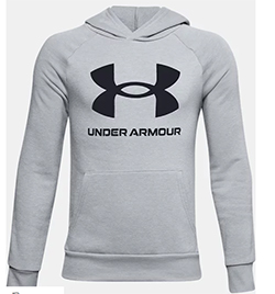 UNDER ARMOUR BOYS RIVAL HOODY (GREY)