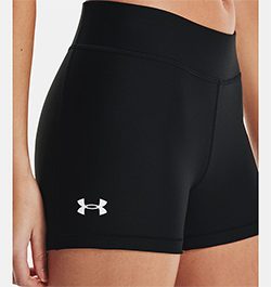 UNDER ARMOUR LADIES HEATGEAR MID SHORTY (BLACK)