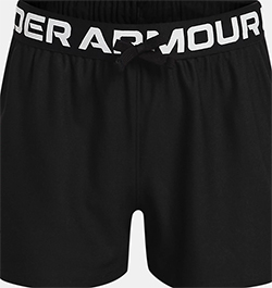 UNDER ARMOUR GIRLS PLAY UP SHORTS (BLACK)