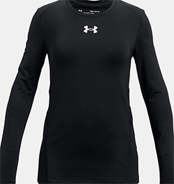 UNDER ARMOUR GIRLS COLDGEAR LONGSLEEVE CREW (BLACK)