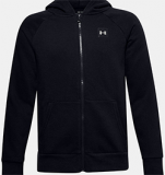 UNDER ARMOUR BOYS RIVAL FULL ZIP HOODY (BLACK)