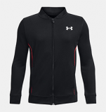 UNDER ARMOUR BOYS PENNANT FULL ZIP (BLACK/RED)