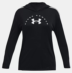 UNDER ARMOUR GIRLS TECH GRAPHIC HOODY (BLACK)