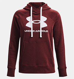 UNDER ARMOUR LADIES RIVAL FLEECE HOODY (RED))