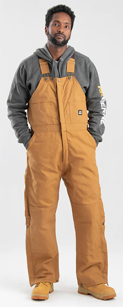 BERNE HERITAGE INSULATED DUCK BIB OVERALLS (BROWN)