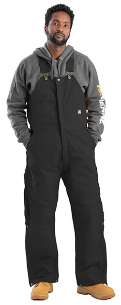 BERNE HERITAGE INSULATED DUCK BIB OVERALLS (BLACK)