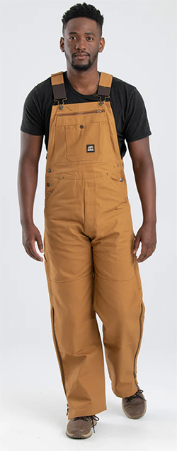 BERNE HERITAGE UNLINED DUCK BIB OVERALLS (BROWN)