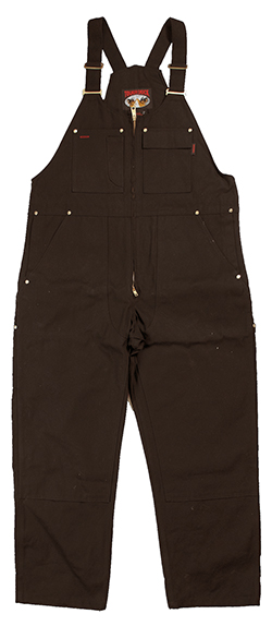 TOUGH DUCK UNLINED BIB OVERALLS (DARK BROWN)