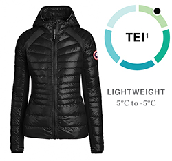 CANADA GOOSE LADIES HYBRIDGE LITE TECH HOODY (BLACK)