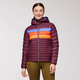 COTOPAXI LADIES FUEGO DOWN HOODY (WINE STRIPES)