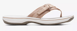 CLARKS LADIES BREEZE SEA TAUPE SYNTHETIC