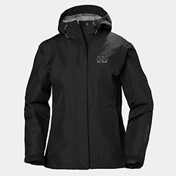 HELLY HANSEN LADIES SEVEN J RAIN JACKET (BLACK)